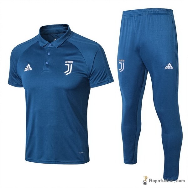 Polo Juventus Conjunto Completo 2017/18 Azul